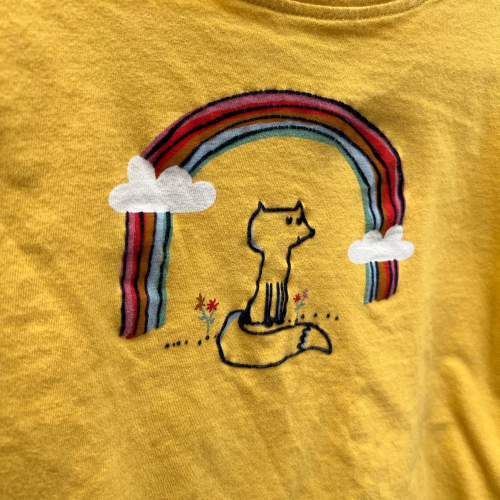 Hanna Andersson Rainbow Fox Art Tee - sz 120 - Picture 3 of 4